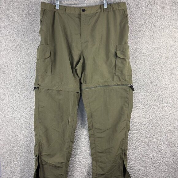 Magellan Convertible Pants Mens 2XL Green Outdoor Fishing Water Repel Hike 40x31 - Picture 1 of 15